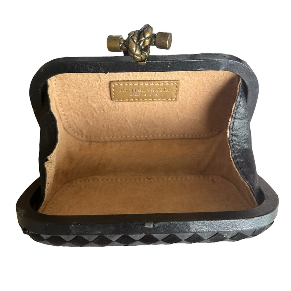 BOTTEGA VENETA POCHETTE KNOT SILK CLUTCH BAG